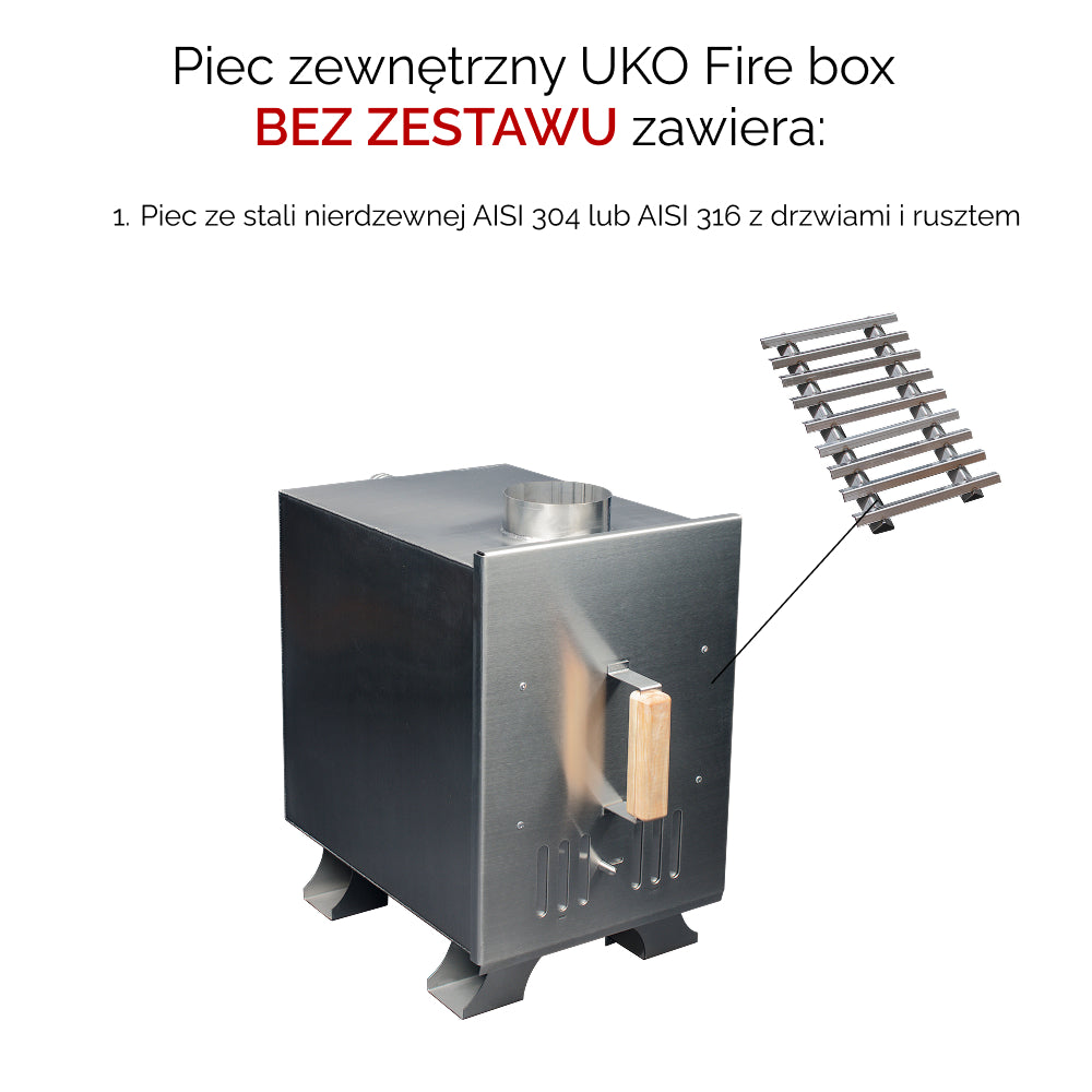 Stove external UKO Fire box for hot tub