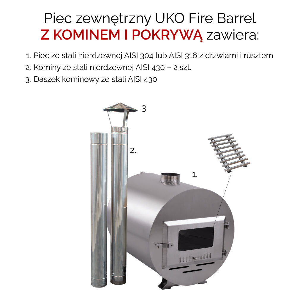 Piec do balii ogrodowej UKO Fire Barrel