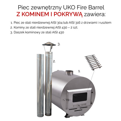 Piec do balii ogrodowej UKO Fire Barrel