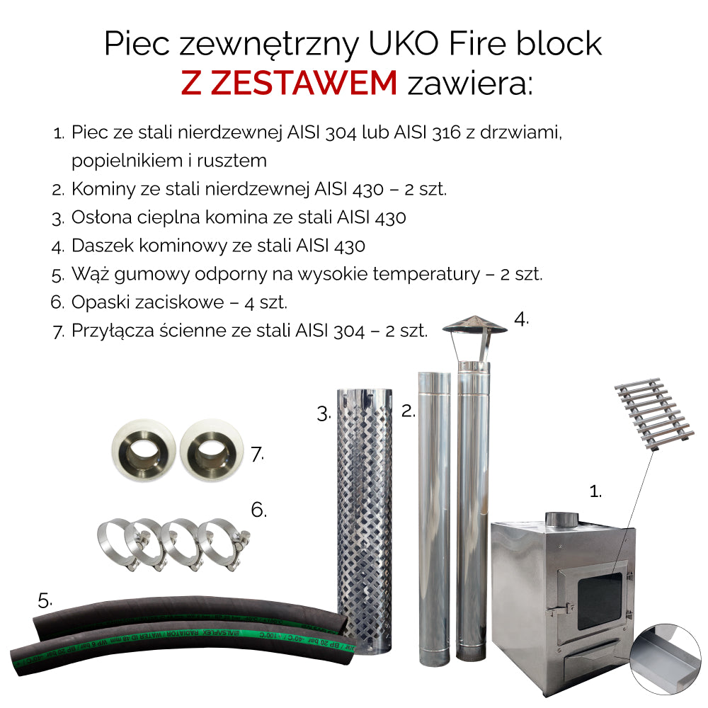 Piec do balii ogrodowej UKO Fire Block 