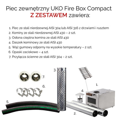 Piec do balii ogrodowej UKO Fire Box Compact